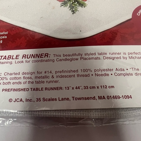 Needle Treasures Counted Cross Stitch Kit Candleglow Table Runner 13" x 44" New - Picture 9 of 9